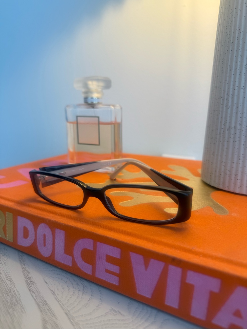 Vintage CHANEL Black Rectangular Women's Glasses - Picture 2 of 6